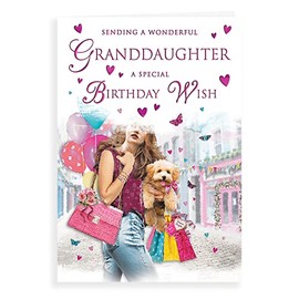Regal Publishing Traditional Birthday Card Granddaughter - 9 x 6 inches