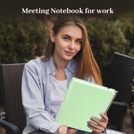 Yoment 5 Subject Notebook with Tabs Dividers B5 Spiral Notebook, 7" X 10" Lined Journal Notebooks for School Office Work, 206 Pages Notebooks for Women Men School Meeting, Green