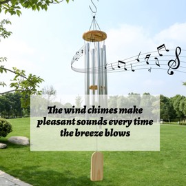 Wind Chimes for Garden, Metal Tubes Wind Chimes Bells with S Shape Hook for Outdoor Garden and Home Decor