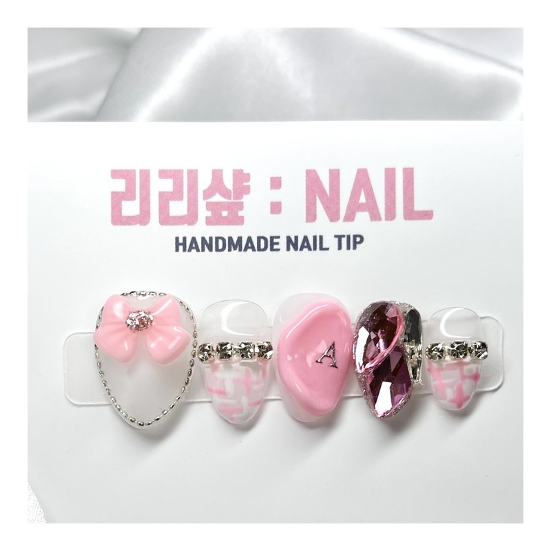 Shining Tweed Sealing Handmade Nail Tip - Short Nose Pin