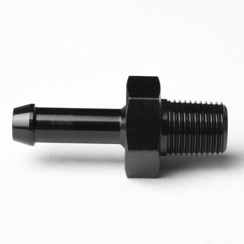 1/8" NPT Male to 1/4" Hose Barb Aluminum Adapter Fitting