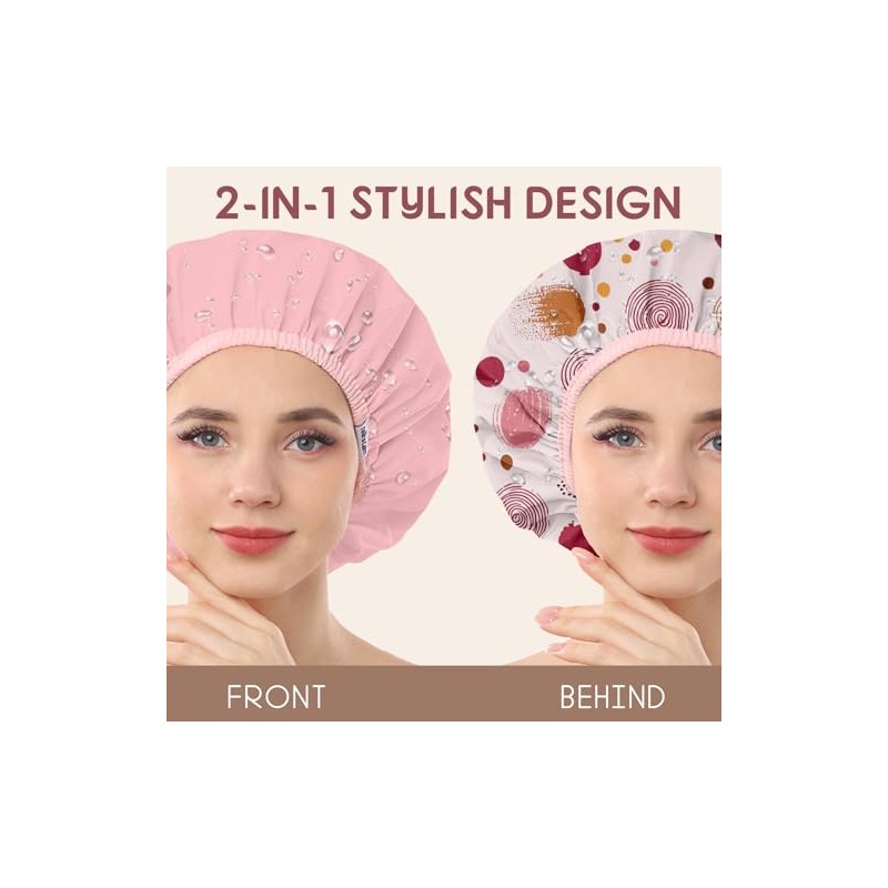 Years calm Gorro de Ducha de Lujo para Mujer, Reutilizable