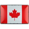 Ontrada Tin Sign 20 x 30 cm Domed Canada Flag