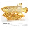 GRIRIW Decorative Goldfish Statue Ceramic Goldfish Ornament for Home Car