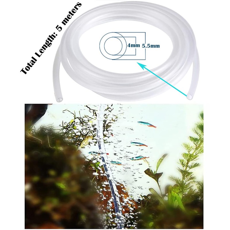 CTRICALVER Aquarium Set, Soft Tube 5m, Air Tube 5 Branch