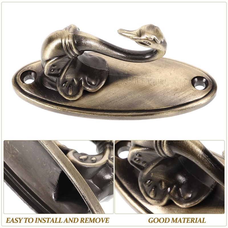 VORCOOL Pair of Swan Style Drapery Curtain Holdbacks Tieback Hooks