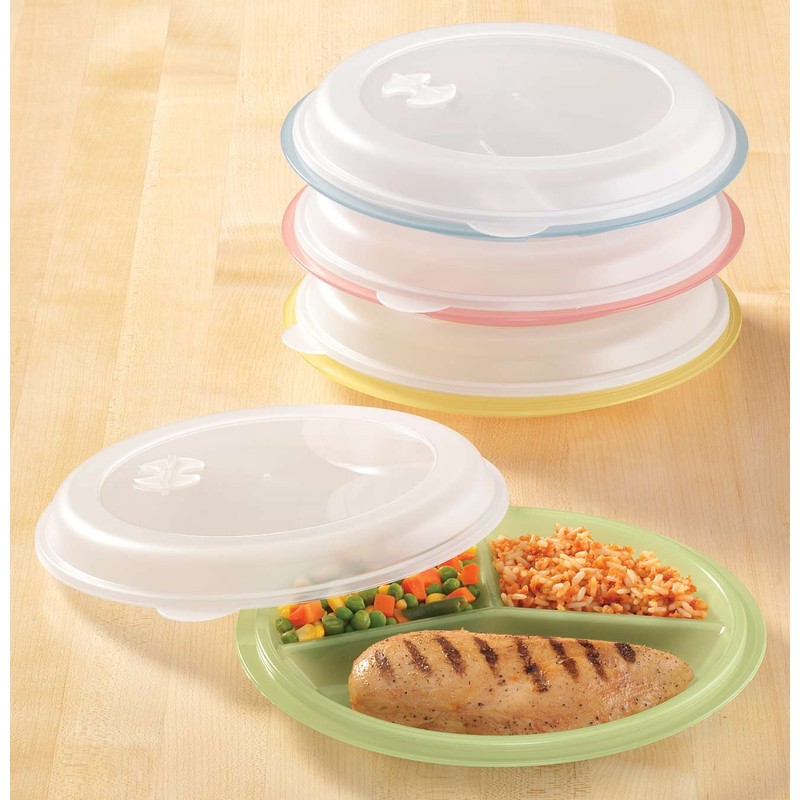 Miles Kimball Divided Plates And Food Storage Containers - Set