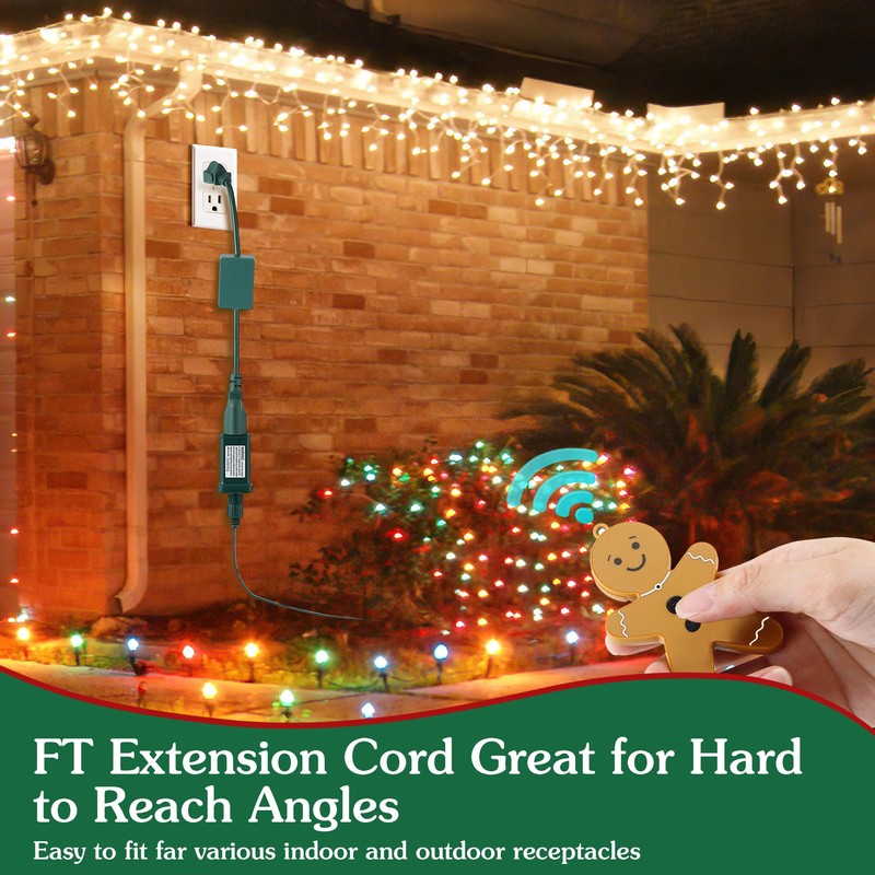 Enhon Wireless Remote Switch for Christmas Tree Lights, Works Up