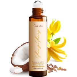 Gya Labs Ylang Ylang Essential Oil Roll on for Skin - 100% Pure Natural Ylang-Ylang Perfume Oil Roller, Exotic Long Lasting Floral Scent, Refined Aromatherapy, Travel Size (0.34 Fl Oz)