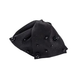 perfeclan Hair Claw Clip Nonslip Ponytail Holder Hair Clamp Hair Grips for Long Thick Hair, Black Beads 11x2x7cm