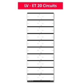 Littversions 20 Circuits 2 Pack Vinyl Replacement for Eaton Cuttler Hammer Electrical Circuit Breaker Fuse Panel Directory Labels Stickers CHMS Waterproof