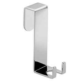 GEDY G-Thor Porta tergivetro, Misure e Peso: 2,1X4,5X7 CM & 0,04 kg, Gancio Muro in Ottone, Finitura cromata, Design R&S Gedy, 2 Anni di Garanzia