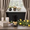 WLGRANJIA Black Ceramic Bow Vase, 9.3 Inch Flower Vase for