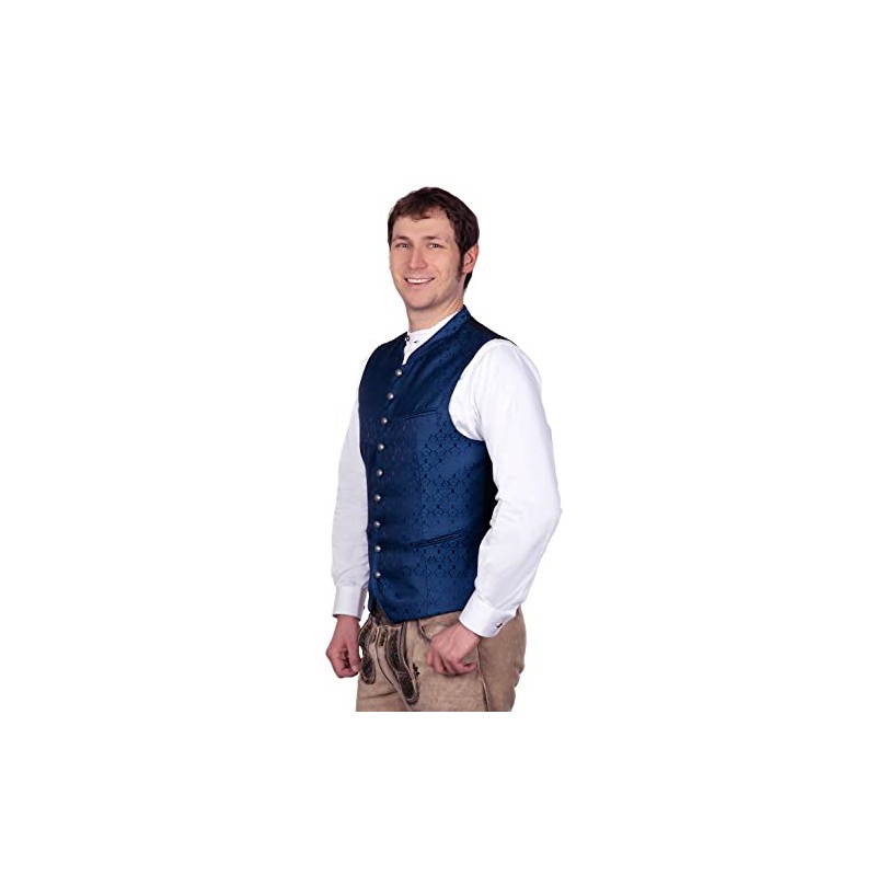 Joseph Elegant Costume Gilet Blue with Elegant Pattern Size 46-66,