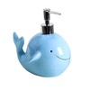 Bicuzat Ceramic Whale Shaped Soap Dispenser with Plastic Pump, Liquid