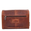 Mens Leather Toiletry Bag Hanging Cosmetic Shaving Kit Travel Bag,