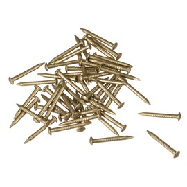 uxcell Small Tiny Brass Nails 1.2x12mm for DIY Decorative Pictures Wooden Boxes Household Accessories 50pcs