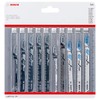 Bosch Professional 2607011170 10 piece jigsaw blade set (for wood and metal, accessories for jigsaw with T-shank holder), 0.5 cm*16.7 cm*15.7 cm