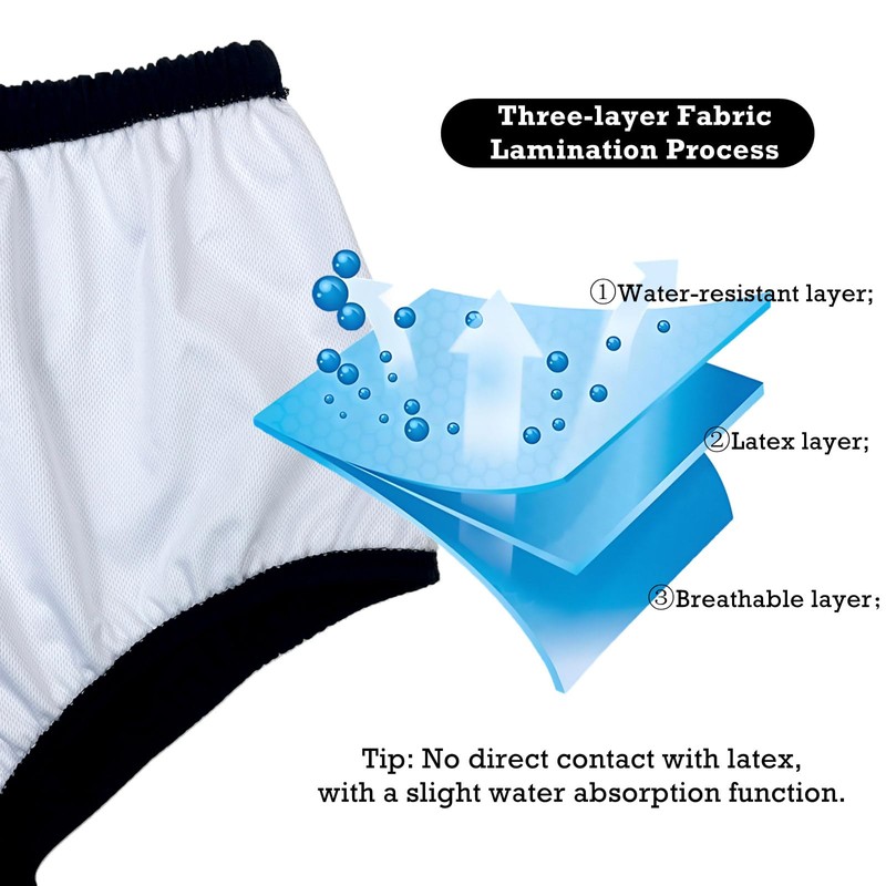 AQX Reusable Adult Swim Diapers Special Needs, Plastic Diaper Cover