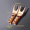 Tertullus 8 Pcs HiFi Speaker Spade Connectors Pure Copper Audio