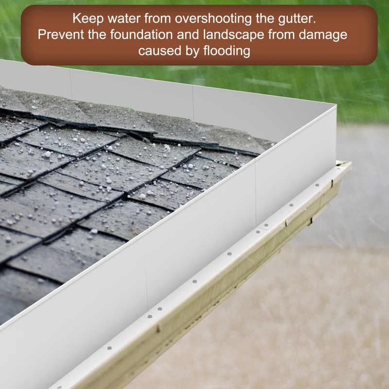 BJADE'S Gutter Valley Splash Guard,4 Pcs Aluminum Roof Valley Splash