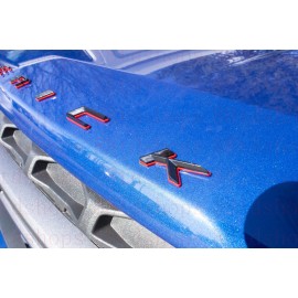 speed zone Black w Red  Outline letters Fit FORD MAVERICK 2022 23 24 logo Hood