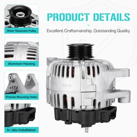 Alternator 3.5 3.5L for Hyundai Santa Fe 2003-2006,Fit for XG350 2002-2005,Fit for Kia Amanti 2004-2006, 37300-39010, 37300-39400, 37300-39405, 400-40011