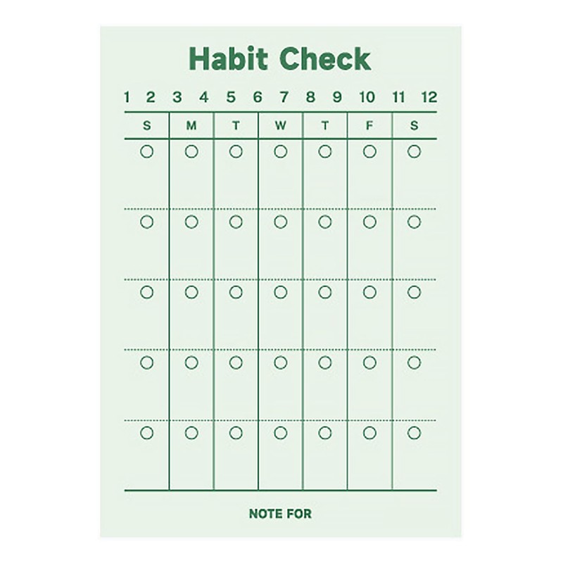 Mini Undated Weekly Planner Scheduler Planning Notepad - Horizontal Days