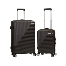 Rockland Star Trail Hardside Spinner Wheel Luggage, Grey, 2-Piece Set (20/28)