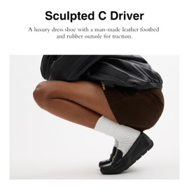 Coach Women's Sculpted C Driver Loafer, Black, 8.5