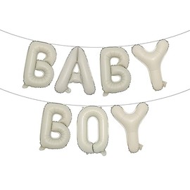 Baby Boy Girl Foil Balloons Banner 16 Inch Foil Balloons Banner for Birthday Baby Shower Gender Reveal Party Decoration Supplies (Baby Boy)