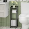Narrow Side Toilet Paper Holder with Storage Rack - Freestanding