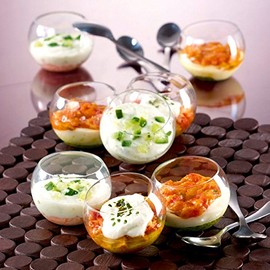 Coupes dessert & verrines 10 verrines plastique Mini Sph'air - Transparent