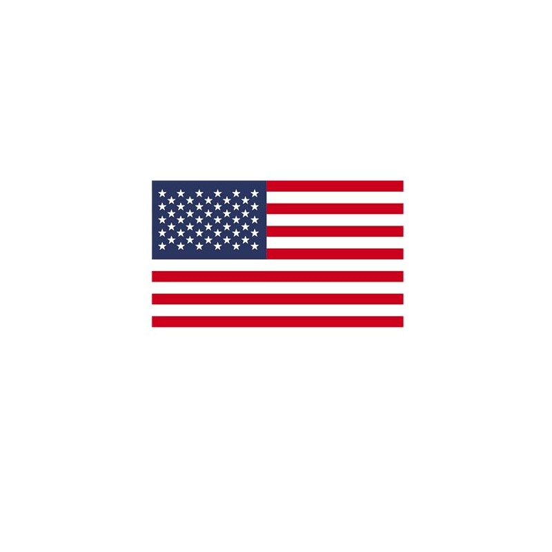 USA Flag Vinyl Sticker, 7 inches by 3.8 inches