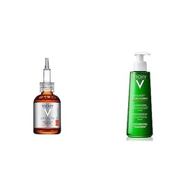 Serum Anti-Oxidante Vitamina C Vichy Liftactiv Supreme 20 ml + Gel Limpieza Rostro Anti-imperfecciones Normaderm Phytosolution - Reduce brillo e imperfecciones, para piel rasa o propensa al acné