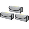 3Pcs Lipo Battery Safe Bag Fireproof Explosionproof Practical Safe Protection