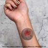 4 x 'poppy flower' Temporary Tattoos - Water Resistant, Skin-Safe,