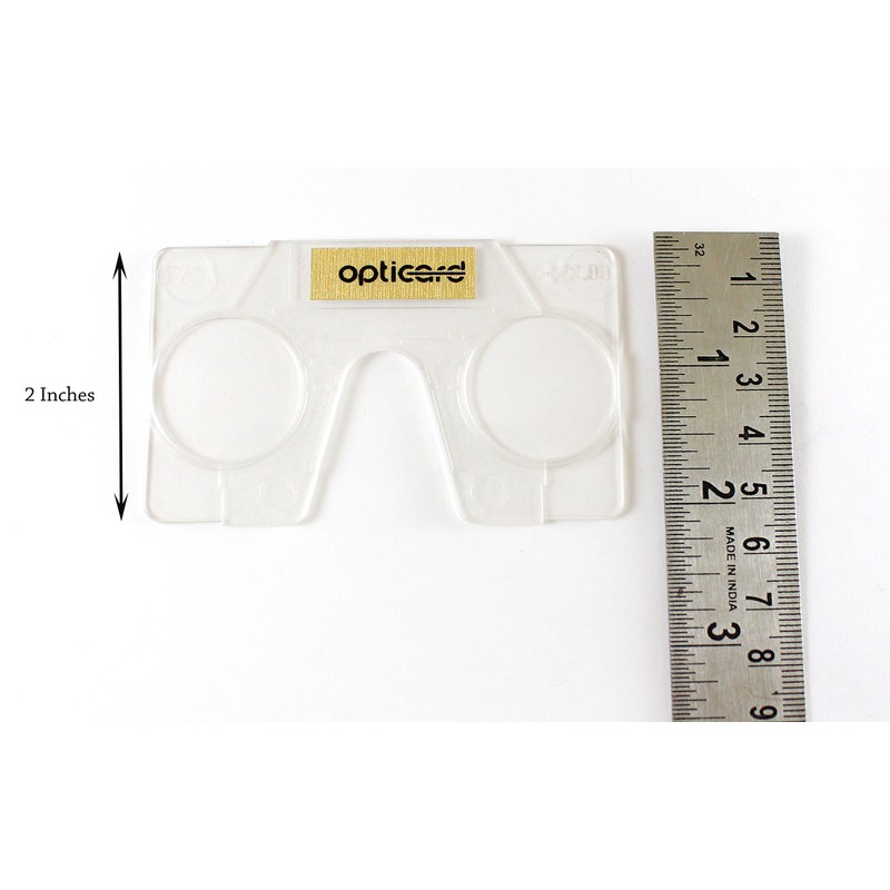 Opticard 2 Piece Magnifier in Wallet Size for Reading +2.00