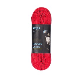 Kaps Polyester Waterproof Skate Laces – Exceptional Tensile Strength 190 daN – Water Resistant – For Ice Hockey Skates - Red & Black - 330cm