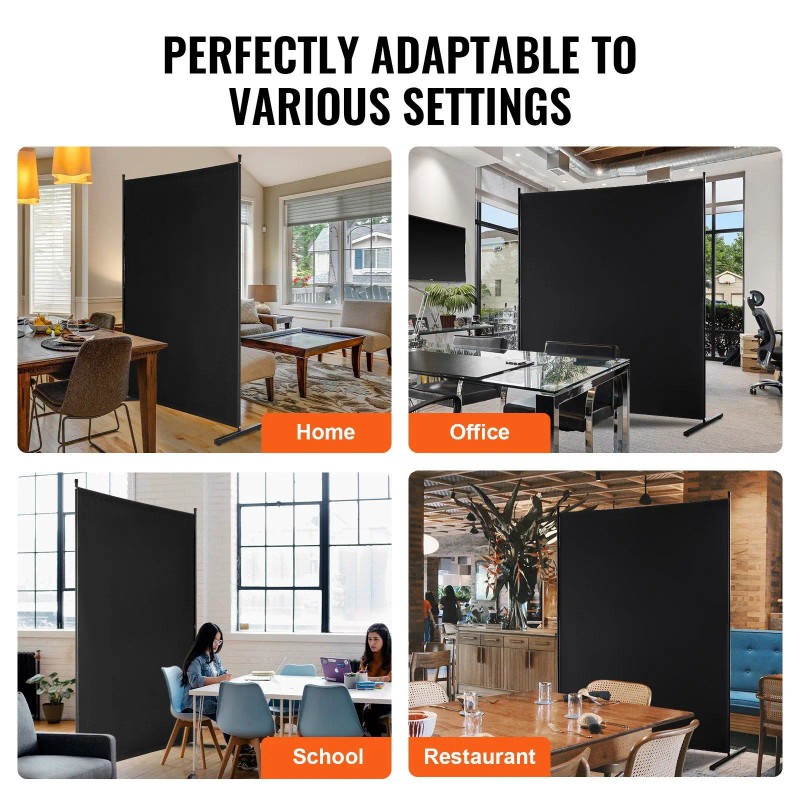 Single Panel 6FT Freestanding Indoor Partition Privacy Screen Room Divider