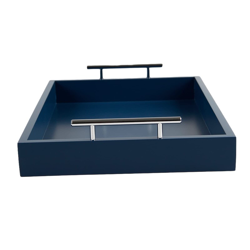 JJSQYLAN Wooden Serving Tray with Handles Rectangle Breakfast Tray for