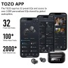 TOZO Active Noise Cancellation Wireless Earbuds IPX8 Waterproof Matte Black
