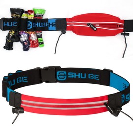 Team One Day Running MatePRO Marathon Pouch, Supervised by Japanese National Players, Running Pouch, Bibs Belt, Waterproof Pockets, 4 Gels Included, red