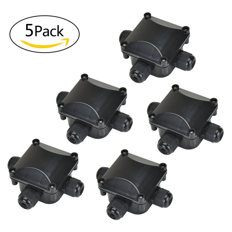 Pretop Waterproof Junction Box [Pack of 5] Cable Coupler, Watertight