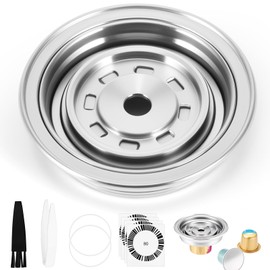 Reusable Coffee Pods Adapter Compatible with Delonghi ENV135, Capsule Converter for Vertuoline GCA1, Stainless Steel NS vertuo pod Adapter Compatible with VertuoNext & VertuoPOP ect.(Brew 80ML)