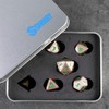 Shibby Pen & Paper 7-Piece Polyhedral Metal Dice Set