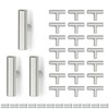 Bwintech 24 Pcs 50 mm Brushed Nickel Cabinet Pull Handles