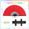 Geelin Large Folding Fan with Holster Rave Clack Handheld Fan