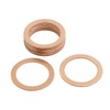 sourcing map Washers Flat Sealing Ring 22 mm Inner Copper