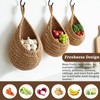 3 Pack Teardrop Woven Hanging Basket Wall Basket Cotton 3
